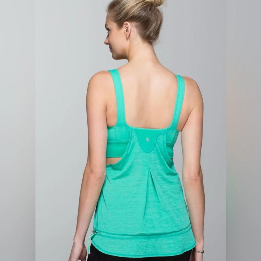 Lululemon Athletica Run Times Tank Heathered Bali Breeze
